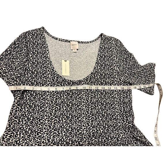 Brand New Anthropologie Maeve Peplum Scoop Neck Leopard Print Black White Tank - Picture 14 of 14